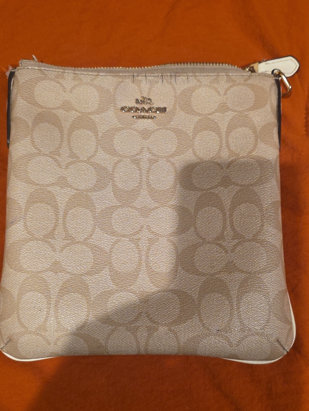 Coach Beige/Chalk Signature Crossbody Bag
